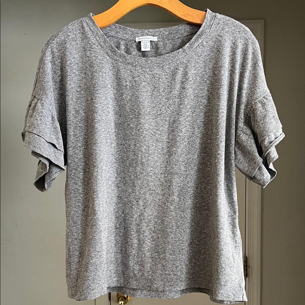 Saks Fifth Avenue Charcoal Short Sleeve Tee